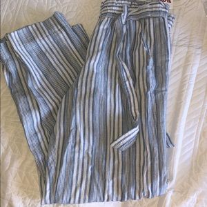 Striped Linen Soft Pants